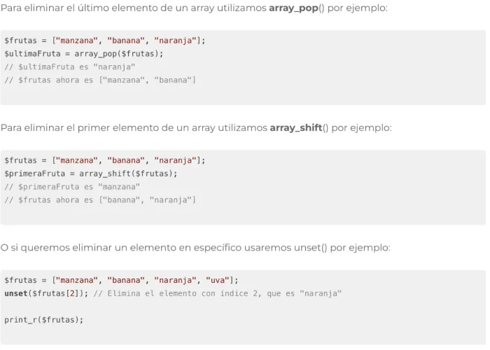 Trabajando con arreglos en PHP