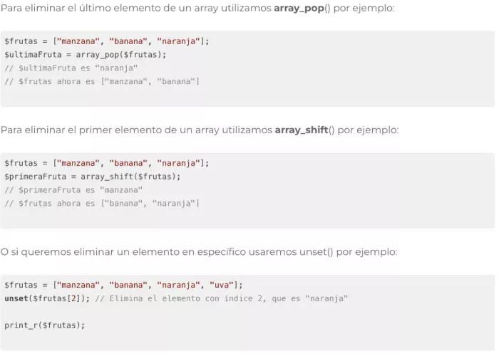 Trabajando con arreglos en PHP