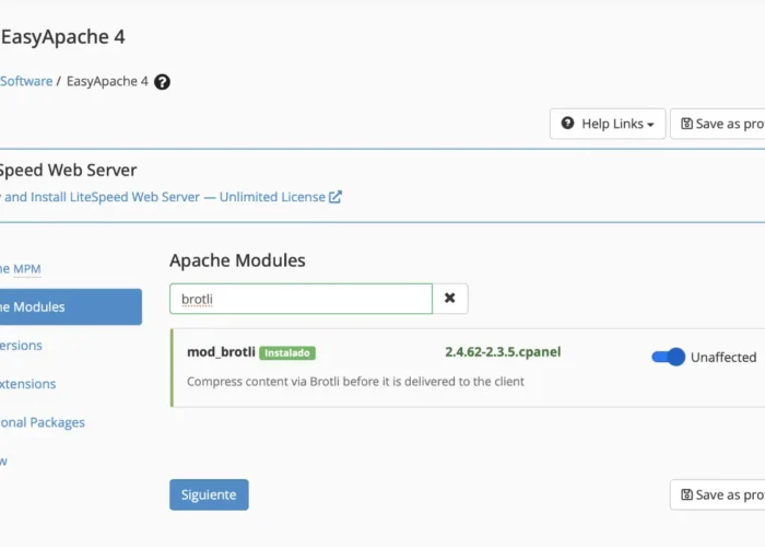 Qué es brotli, para qué sirve y como instalarlo en WHM Cpanel