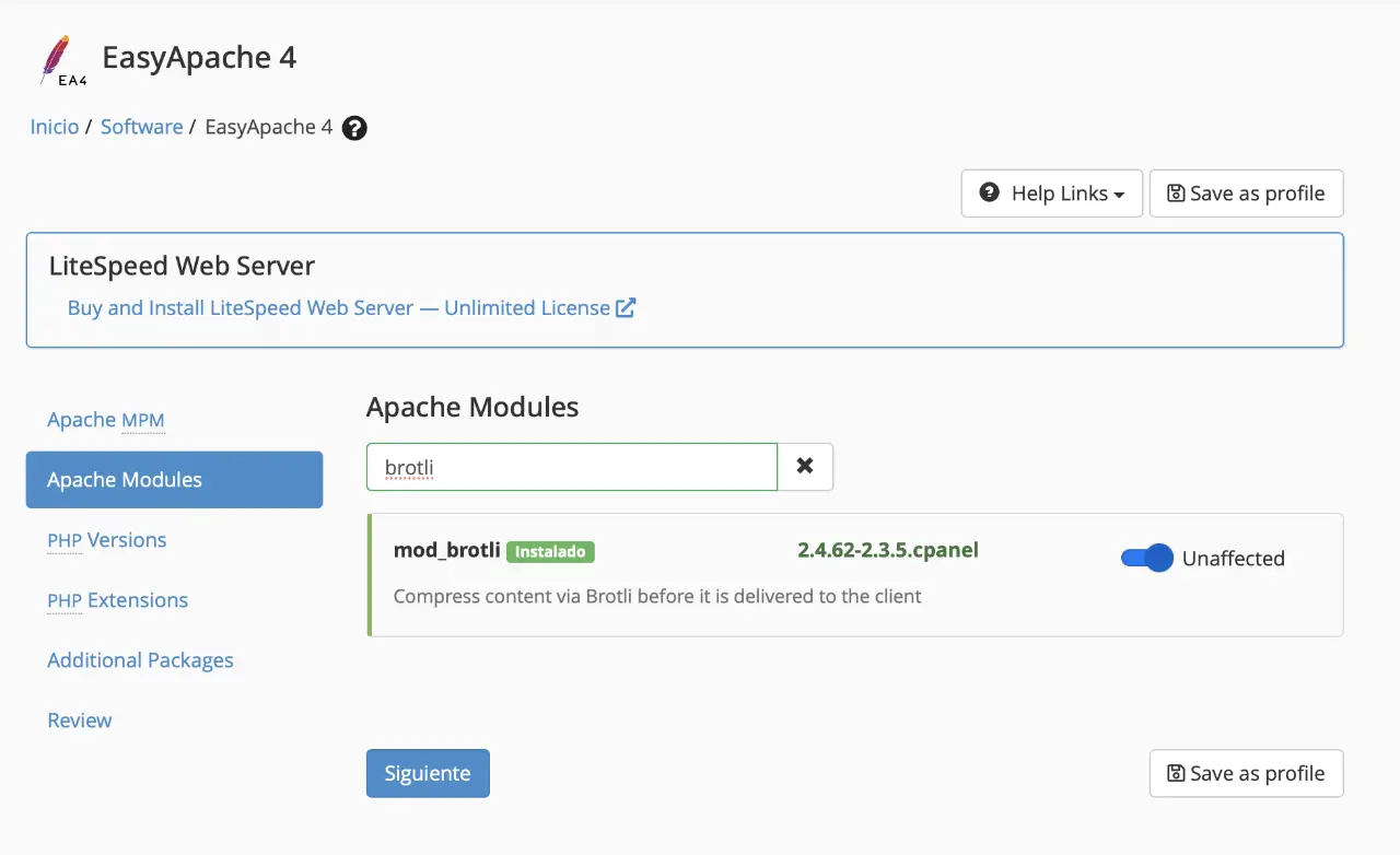 Qué es brotli, para qué sirve y como instalarlo en WHM Cpanel